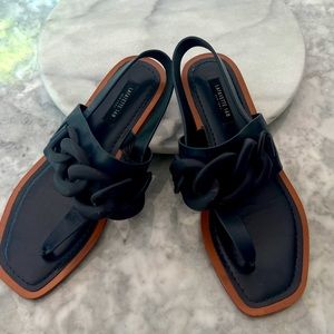 Lafayette 148 New York blue sandals